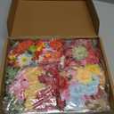 210 Pcs Mini Silk Flower Heads Small Fake Rose Daisy Faux Flowers Bulk for Crafts Artificial 3D Loose Fabric Flowers Heads Sunflower Bulk for Wedding Hair Cap Dresses Decorations (Bright Colors Mixed)