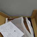 C-Shaped Side Table for Couch - Small Coffee Stand Sofa Tray Desk with Metal Frame and Waterproof Scratch Resistant, Modern End Accent for Living Room, Bedroom, Small Spaces, Rustic Brown