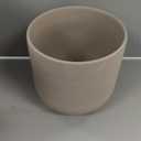 LE TAUCI 10 Inch Plant Pot, Ceramic Pots for Plants with Drainage Hole and Rubber Plug, Plant Pots Indoor for Home Garden Patio Office, Cylinder Flower Planter Pot, Neutral Gray