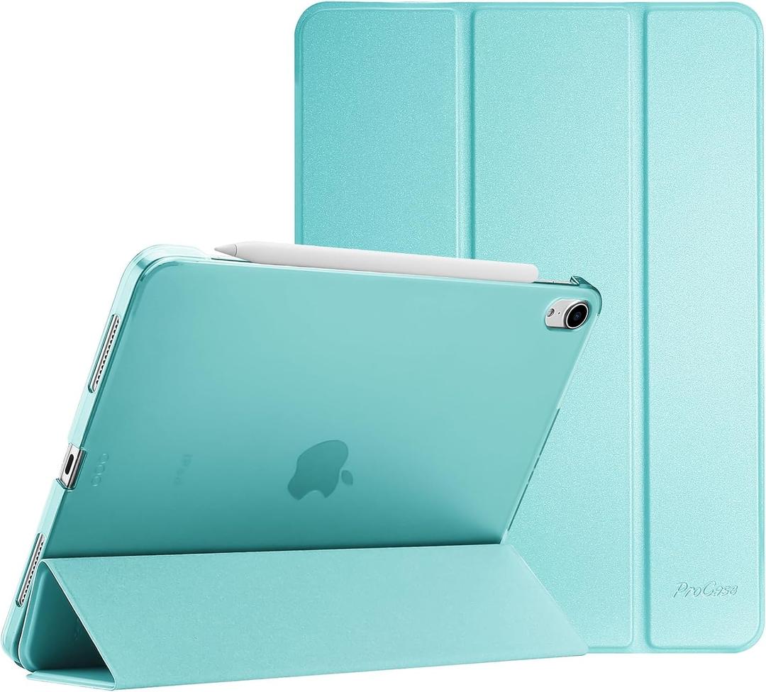 ProCase Smart Case for iPad Air 11-inch M3 M2 2025 2024/10.9 Air 5th 4th Generation 2022 2020, Protective Cover for Air 5 4 -Airblue (Aqua)