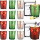 Nuanchu 12 Pcs Christmas Scented Candles Gift Set 12 Fragrances Aromatherapy Long Lasting Christmas Jar Candles Soy Wax Gift for Mom Women Men Xmas Holiday Birthday Supplies(Classic)