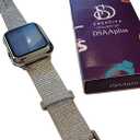 DSAAplus Bling Leather Band For Apple Watch Band 41/40/38/44/45/46/49/42mm for iWatch Series 10 9 8 7 6 5 4 3 Ultra SE (silver+silver buckle)