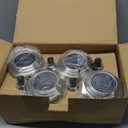 GIGALUMI 8 Pack Solar Pathway Lights, Solar Garden Lights Outdoor Warm White, Waterproof Led Path Lights for Yard, Patio, Landscape, Walkway (Stainless Steel) (Silver)