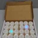 BEICHI Color Changing LED Tea Lights Bulk, 24 Pcs Flameless Tealight Candles with Colorful Lights, Battery Operated Colored Fake Candles, No Flickering Light, [White Base]