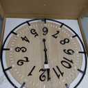 24 Inch Large Farmhouse Wall Clock, Metal Rustic Wood with Silent Quartz Movement, Easy Read Arabic Numerals, Battery Powered Round Decorative Wall Clock for Living Room Bedroom Kitchen Office