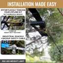 Hyponix Zip Line Kit for Kids and Adults, Outdoor & Backyard Zipline 200 ft, 200' Quick Setup Zipline Kit