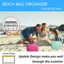Clear Beach Bag Organizer Compatible with Bogg Bag X Large Size, PVC Insert Divider Liner for XL Bogg Bag Accessories (Clear-Black)
