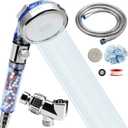 REHAVE Filtered Shower Head - 59 Inch Expandable Handheld Hose, Leakproof Flexible Hose Extension, High Pressure Shower