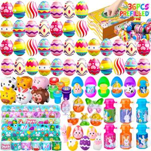 DMIGHT 36 PCS Prefilled Easter Party Favors Including Keychains, Stampers, Easter Party Decorations