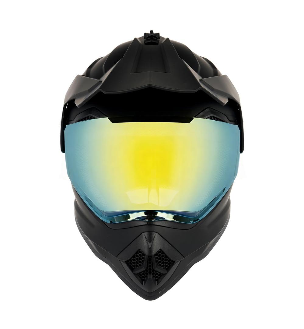 Orthrus Youth Dirt Bike Helmet DOT Kids Dual Sport Full Face Helmets (Black, S)