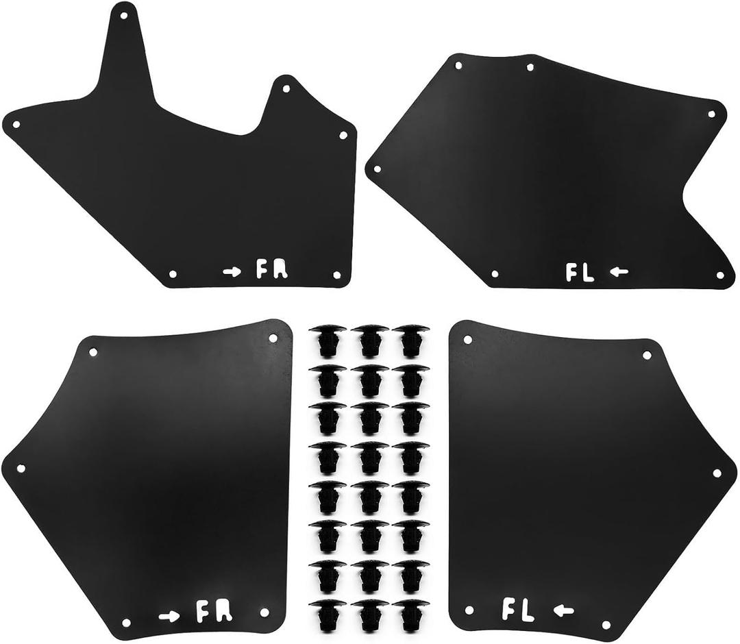 Aspaton Front Splash Guards Fender Liner Shields w/Clips Compatible with 2007-2022 Tundra Sequoia Apron Seal Mud Flaps Mudflaps Mudguards 4Pcs 53737-0C030 53736-0C030 53739-0C020