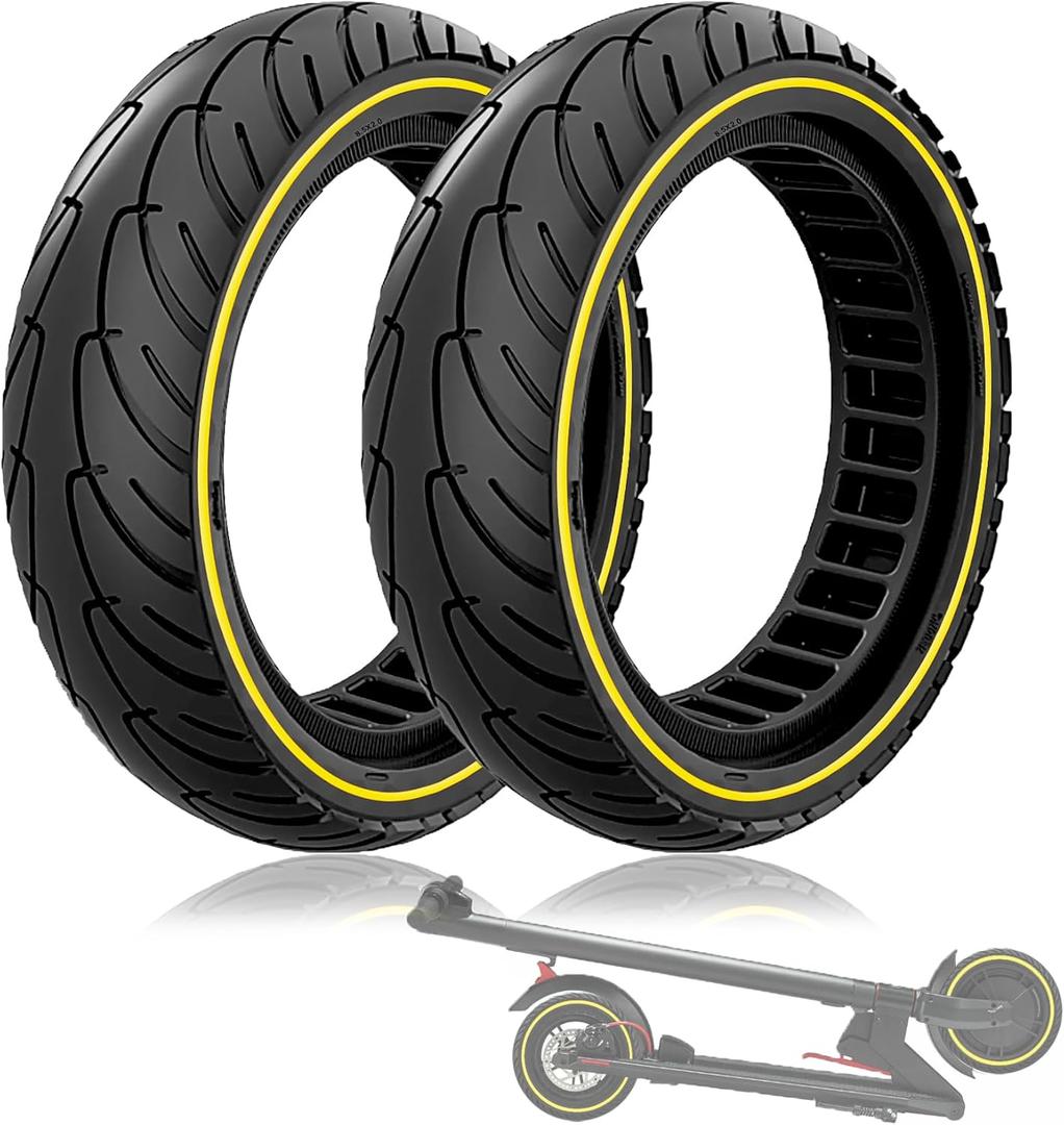 8.5x2.0 Scooter Tire, Fit for 50/75-6.1 8 1/2x2 Original, 8.5 Inch Fit for isinwheel S9 Pro VOLPAM SP06/SPT7/SP03 Electric Scooter Front Rear, Abrasion-Resistant, Yellow 2pcs
