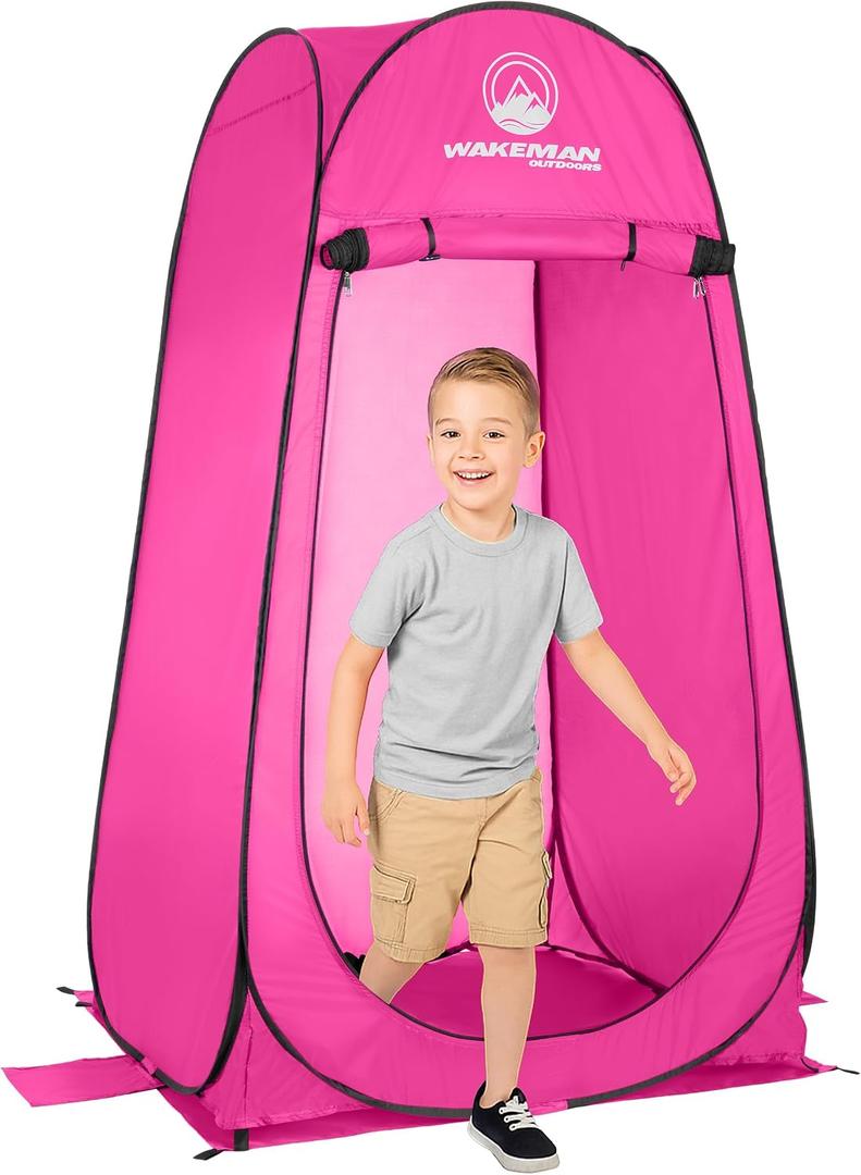 Wakeman Kids Mini Pop Up Changing Tent, Beach & Camping Privacy Room, Pink, 3ft x 3ft x 5.2ft