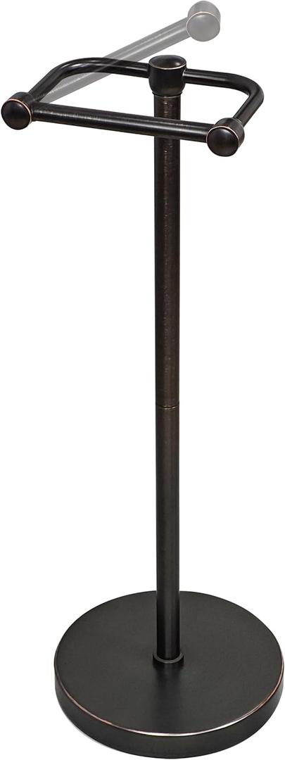 Toilet Paper Holder Stand, Post Pivoting Design Free Standing Toilet Paper Holder, SUS304 Stainless Steel Toilet Paper Roll Holder, Heavy Stable Base (Oil Rubbed Bronze)