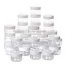 100 Count Empty Makeup Jars 15g Cosmetic Containers with Lids Leak Proof Sample Containers Refillable Plastic Containers - White
