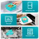 6 Pack-Silicone Freezer Tray with Lid-Stackable Soup Freezer Container Molds,2-Cup Ice Cube Trays for Perfect Portion Control,Food Storage & Meal Prep,Oven & Dishwasher Safe
