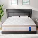 Queen Mattress, 10 Inch Hybrid Mattress in a Box, Medium Firm, Memory Foam and Individual Pocket Springs for Motion Isolation, Comfortable and Pressure Relief, White