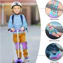 Youth/Kids Knee Pads Elbow Pads Wrist Guards Set for 3-15 Years Kids Protective Gear Set for Roller Skates Cycling Skateboard BMX Bike Inline Skating Scooter Riding and Other Outdoor Sports (Blue+Purple)