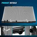 Nilight Radiator for Acura MDX V6 3.5L 2003 2004 2005 2006, Honda Pilot V6 3.5L 2005-2008 Automatic Transmission, Engine Coolant Radiator Replace# 19010RDJA51, 19010RDJA52