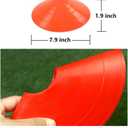 ANSLYQA Soccer Cones (Set of 50), Agility Training Disc Cone with Carry Bag and Holder for Drilling Football Basketball Sports Field Markers,