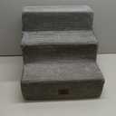 EHEYCIGA Dog Stairs for Small Dogs 13.5" H, 3-Step Dog Steps for Couch Sofa and Chair, Pet Steps for Medium Cats, Non-Slip Balanced Pet Ramp Indoor, Grey