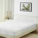 Amazon Basics Waterproof Mattress Protector, White, King
