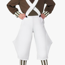 Kids Cosplay Costume Tops Straps Pants Stockings Chocolate Stripe Worker Uniform Set Halloween Cosplay Outfits