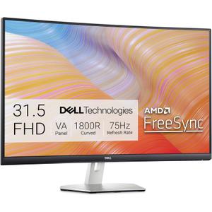 Dell S3222HN Curved Monitor - 31.5-inch FHD (1920x1080) 75Hz 4Ms 1800R Curved Display, HDMI Connectivity, AMD FreeSync Technology, Tilt Adjustability - Silver