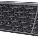 iClever Rechargeable Wireless Keyboard - Ultra-Thin Metal Keyboard with Low-Profile Keys, 2.4G Wireless Keyboard for Windows PC Laptop Computer - Black