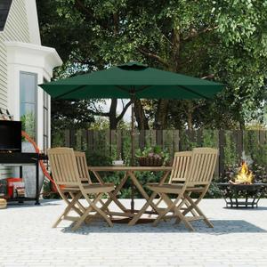 6.5' x 10' Rectangular Patio Umbrella Large Outdoor Market Umbrella w/UV Protection, Push Button Tilt and Crank Lift, Rectangle Table Umbrella for Garden, Deck, Pool, Patio, Forest Green