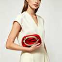 Acrylic Clutch Purse for Women Metal Handle Evening Bags Trendy Crossbody Bag for Wedding Party,Champagne