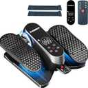 Under Desk Elliptical Machine, Electric Leg Exerciser for Seniors with 12 Adjustable Speeds, Auto & HR Modes, Portable Quiet Seated Pedal Exerciser with Remote Control