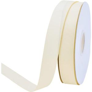 Ribest 1 inch Ivory Grosgrain Ribbon 50 Yards Per Roll for Crafts Bow Maker Wreaths Gift Wrapping Hair Accessories Wedding