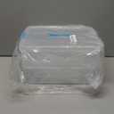 TERGOO 2 Layer Plastic Storage Containers with Lids, Multipurpose Clear Stack & Carry Box, Portable Craft Organizers and Storage Bin for Organizing Art & Craft, Sewing, Makeup, Nail Supplies (Blue)