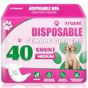 XPCARE 40 Count Disposable Female Dog Diapers, Super Absorbent, Leak Proof, Dog Diapers, Dog Period Diaper Female, for Incontinence, Estrus Female Dogs (Medium)