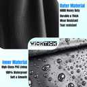 Square Gas Fire Pit Cover 32 x 32 x 25 Inch, Waterproof & 600D Heavy Duty Fire Table Cover for 28x28, 30x30, 32x32 Inch Patio Tall Propane Firepits