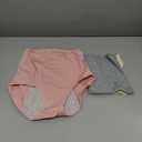 3 Pack Women's Incontinence Underwear Washable, Double Elastic High Waist Adult Incontinence Protective Briefs, Reusable for Light Bladder Leakage(M-Waist: 22.8''~37.0'') (Dark Grey/Pink/Beige)