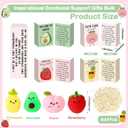 Wettarn 12 Sets Appreciation Fruit Gifts Cute Stress Balls with Support Gift Boxes Inspirational Party Favors for Employee Coworker Friends Office Positive Relief Desk Decor