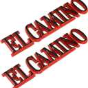 2Pcs Replacement for 1978-1987 El Camino Quarter Panel Emblem 3D Badge Nameplate Letter Replacement for El Camino (Red)