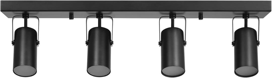 GLOBE Electric 64000051 24" 4-Light 22W Dimmable LED Integrated Track Lighting, Matte Black, Lighting for Kitchen, Bathroom, Bedroom, or Dining Room, Living Room Ceiling Lights, Light Fixture