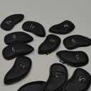 CRAFTSMAN GOLF 12pcs or 1pc Thick Synthetic Leather Golf Iron Head Covers Set Headcover Fit All Brands Callaway Ping Taylormade Cobra Etc. Also Custom Name