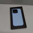 for iPhone 14 Pro Leather Case for Women | Full Grain Genuine Leather| Compatible with MagSafe and Wireless Charging | Metal Buttons Camera Bezel | Slim Fit Drop Scratch Resistant (Azure Blue)