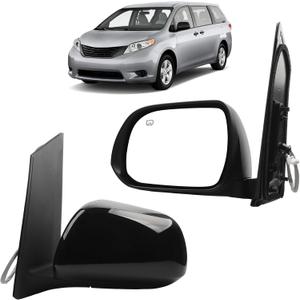 Left Driver Side Mirror Compatible With 2011-2012 Toyota Sienna 87940-08092 8794008092 5 Pins