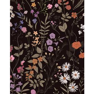 Adhesive Shelf Liner, Dresser Drawer Liner Textured Floral Contact Paper for Cabinets,Vinyl Film Decorative Drawer Liner for Bedroom Dresser Sticker (Black, 17.3 inch x 118 inch)