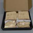 Ciieeo 500 Pcs Bamboo Disposable Fruit Forks for Cake and Snacks Tableware Biodegradable for Parties and Gatherings