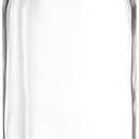 GLING [1 Count 64 oz. Wide-Mouth Glass Mason Jars with Metal Airtight Lids and Bands 2 Quart Large For Preserving, & Meal Prep