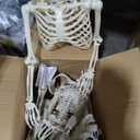 Life Size Skeleton Set – 5.4 FT Adult & 3 FT Child Posable Skeleton Duo, Indoor/Outdoor Halloween Decor, Human Bone Replica for Spooky Home & Yard Displays