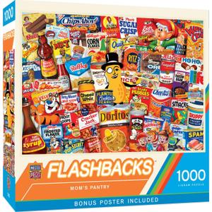 MasterPieces Puzzles 1000 Pieces  Moms Pantry Collage  Nostalgic 1000 Piece Jigsaw Puzzles for Adults and Family  Challenging Vintage Scene, Non-Glare Finish, Great Adult Puzzles 1000 Pieces Gift