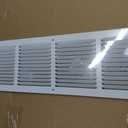 24"W x 6"H Return Air Grille [Duct Opening Size], Steel HVAC Return Air Vent Cover for Wall & Ceiling, White Powder-Coated Rust-Resistant AC Cold Air Return, Outer Dimensions 25.75"W x 7.75"H