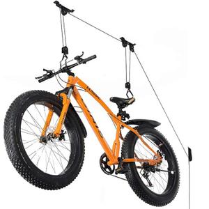 Wallmaster Ceiling Bike Mount Hanger, Bike Ceiling Lift Hoist, Bike Pulley System for Garage, Indoor Bicycle Hooks, 1 pack